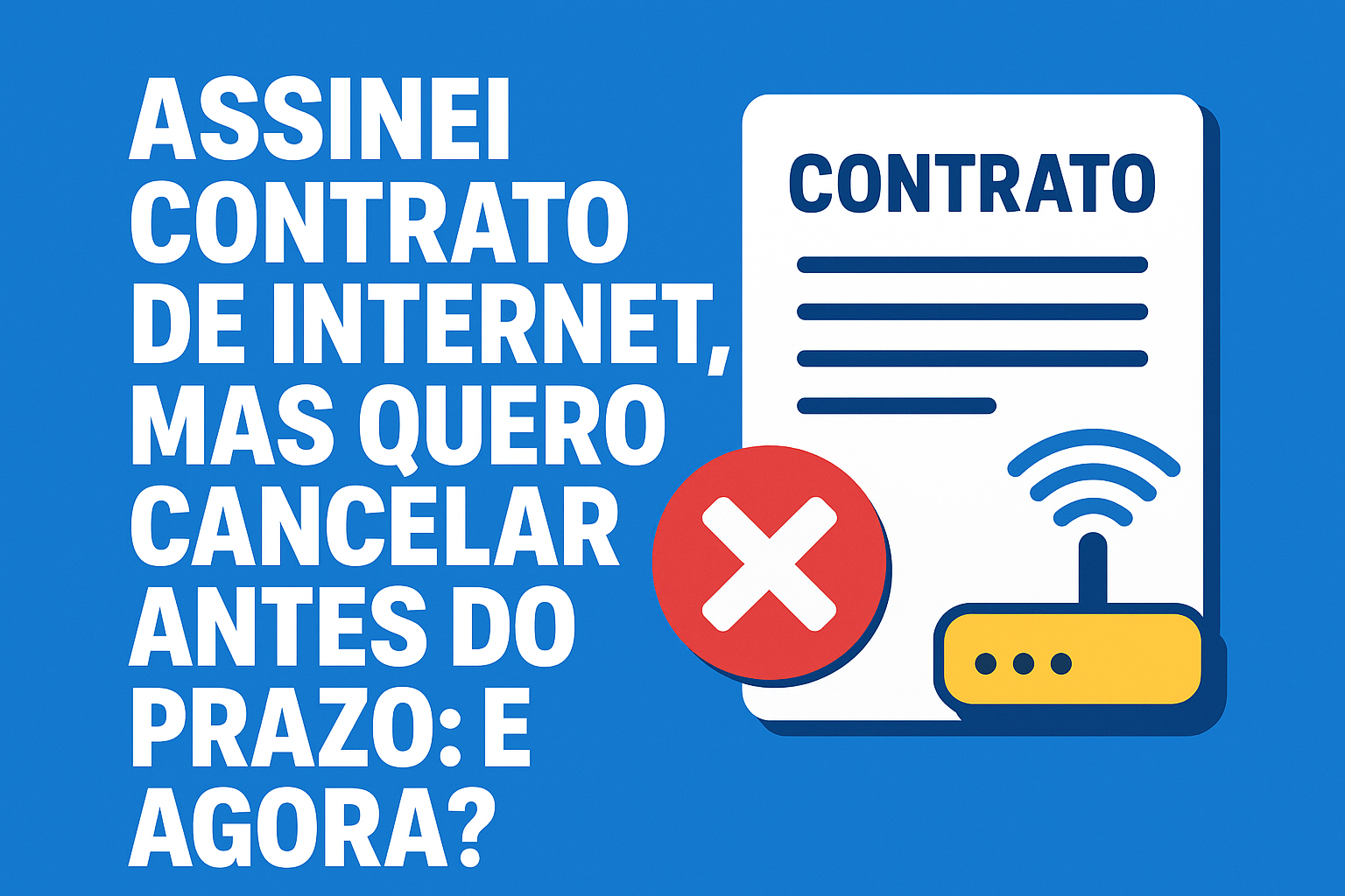 Assinei Contrato de Internet, Mas Quero Cancelar Antes do Prazo: E Agora?